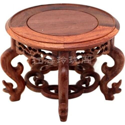 Redwood crafts shelf of flower vase bonsai decoration flower circle fish tank stand home decor artical display stand pedestal