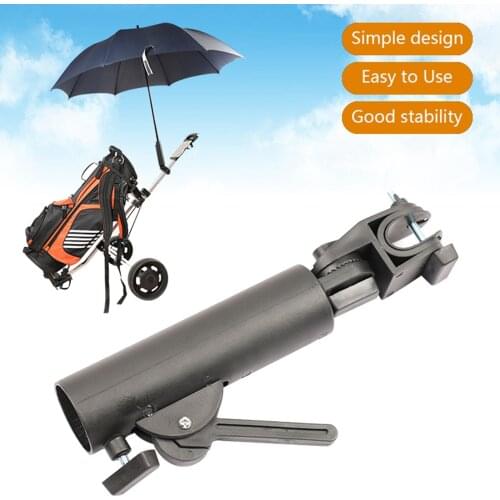 Angle Ajustable Swivel Double Lock Golf Club Trolley Pushchair Umbrella Holder Adjustable Umbrella Support Stand Universal