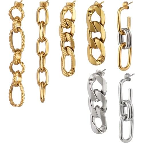 Stainless Steel Earrings Unusual Earrings 2021 Trend Drop Earrings Charm Earrings Long Chain Earrings For Women Jewelry Gifts