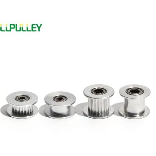 LUPULLEY 2PCS GT2 16T Idler Timing Pulley with Bearing 3mm Bore Gear Pulley With Teeth For GT2 6mm Belt Aluminum Alloy