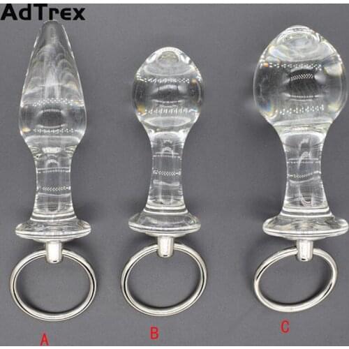 Glass Anal Butt Plug Prostate Massager Phallic Pillar Adult Gay Products Mini Erotic Bullet Sex Toys for Women Men