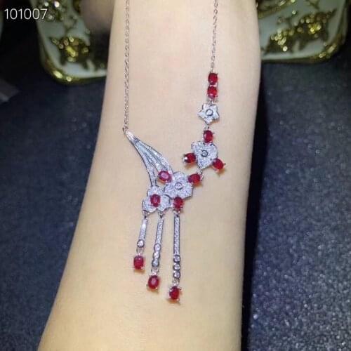 Wedding Ruby necklace pendant Origin and natural ruby 925 sterling silver For men or women jewelry