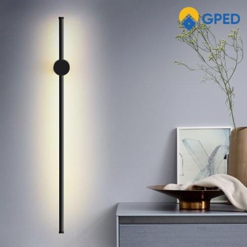 LED Wall Lamp 360°Rotation Modern Long Wall Light For Home Bedroom Stairs Living Room Sofa Background Lighting Decoration Lamp