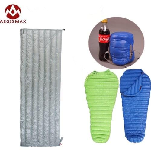 Aegismax Outdoor Camping Ultralight Mummy 95% 800FP Goose Down Sleeping Bag Spring Autumn Winter Tent Light weight Sleeping Bags