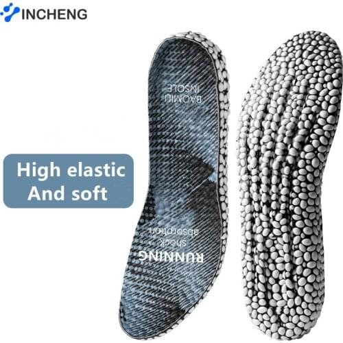 INCHENG Hiking Running Unisex Insoles For Shoes PU Popped Rice Particle Foam Breathable Soft Protects Knees Templates For Feet