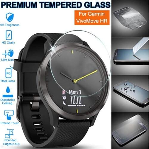 Anti-Scratch Tempered Glass Screen Protector for Garmin Vivomove HR Sport Watch