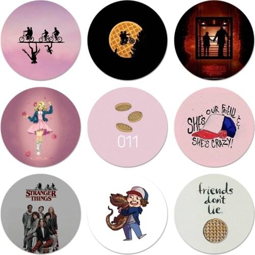 58mm Stranger Things Customer Icons Pins Badge Decoration Brooches Metal Badges For Backpack Decoration