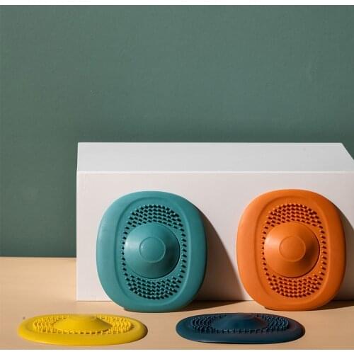 1Pcs Silicone Sink Drain Filter Bathtub Hair Catcher Stopper Trapper Drain Hole Filter Strainer For Bathroom Kitchen Toliet
