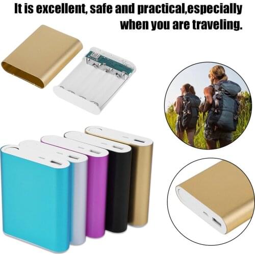 10400mAh DIY Power Bank 4*18650 Battery Box Case Kit Universal USB External Backup Battery Charger Powerbank For All Cell Phones