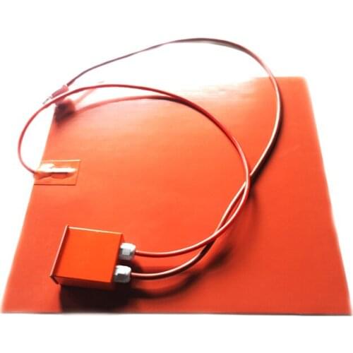 110V 1500W 450*500*1.5mm Silicone Heat Bed for 3d printer digital thermostat on wire 2000mm lead wire