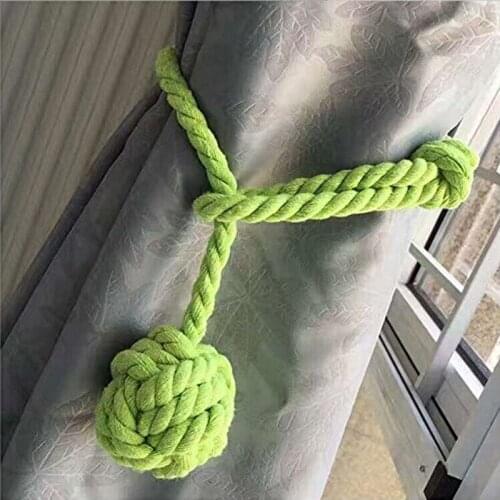 2PCs/ Pair Rope Ball Cord Curtain Tieback Holdbacks Braided Decor For Living Room Bedroom DIY Curtain Accessories Tie String