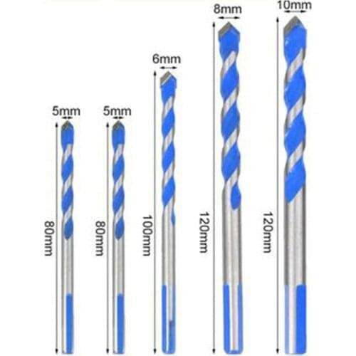 3 4 5 6 8 10 12mm Multi-functional Glass Drill Bit Triangle Bits Ceramic Tile Concrete Brick Metal Stainless Steel Wood 02075