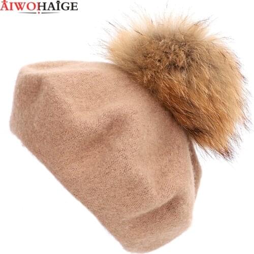 AIWOHAIGE Women's Hats With Pompoms