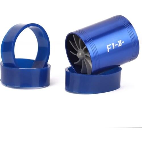 Car Turbine Double-Sided F1-Z Turbocharger Fuel Saver Fan Intake Supercharger Bearing 3000RPM 3 Covers Car Insole Torque Enhance