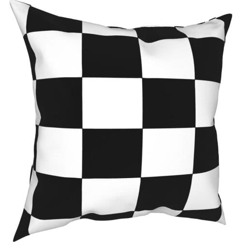 Ska Music Black White Check Socks Pillowcase Printed Polyester Cushion Cover Decor Throw Pillow Case Cover Living Room 45*45cm