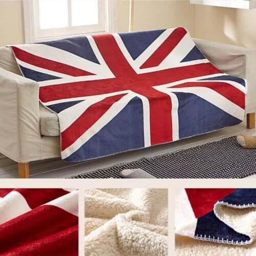UK Flags Home Decoration Fleece Blanket For Sofa Warm And Soft Bedspread/Bed Cover Outdoor Floor Rugs Home Decor Portable Car