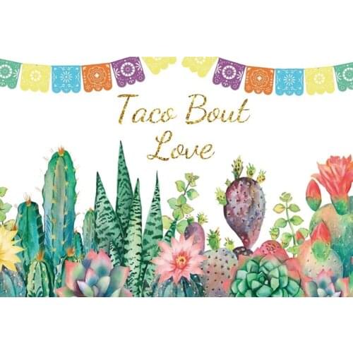 Cartoon Taco Bout Love Cactus Printing Photography Background Photo Booth Studio Decor