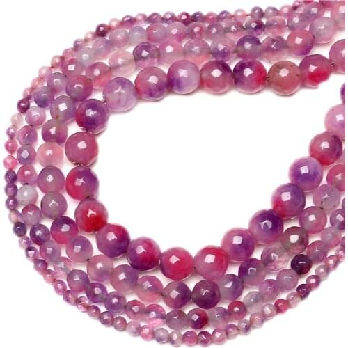 Natural Stone Faceted Beads for Jewelry Making Round Loose Beads 6 8 10 12 MM Pick Size