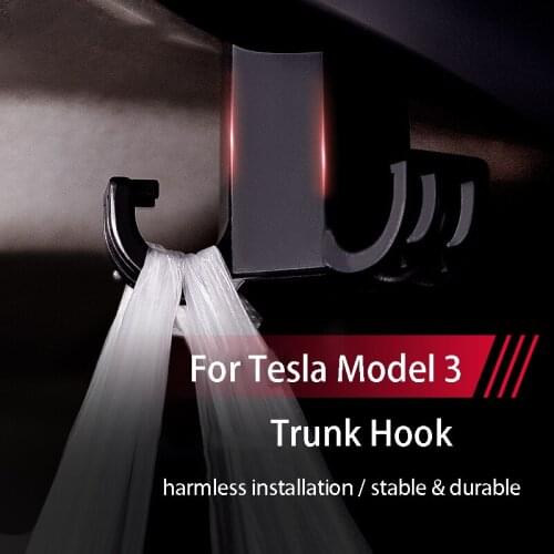 Trunk Hook for Tesla Model 3 2016-2021 ABS Functional Car Interior Accessories Trunk Luggage Convenient Hook for Tesla Dropship