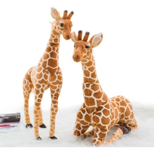 80cm Soft Simulation Giraffe Plush Toys Cute Stuffed Animal Doll Home Accessories High Quality Birthday Decoration Gift Kids Toy