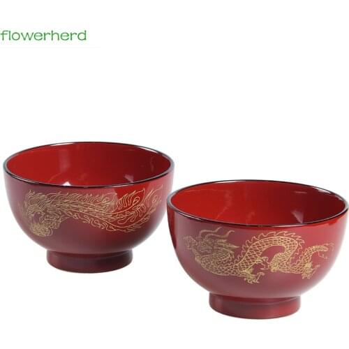 Natural Wooden Bowl Chinese Food Containers Bamboo Tableware Kitchen Mixing Bowl Soup Noodle Rice Dinner Dishes