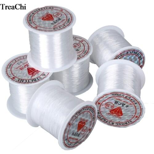 0.2-0.6MM Dia Strong Crystal String Stretch Fish Line Wire DIY Beading Bracelte Necklace Jewelry Cord Thread Clear Nylon String