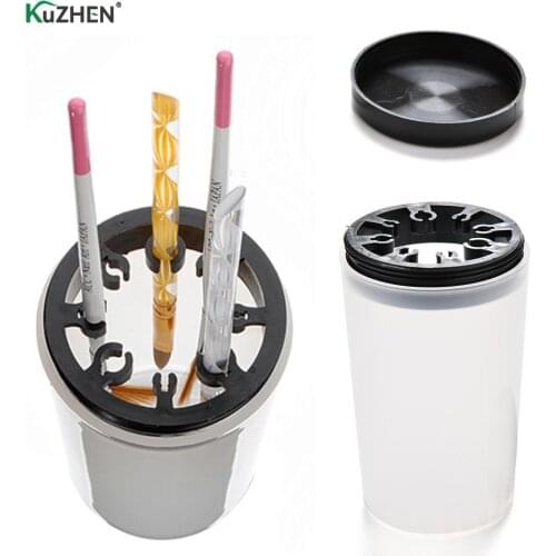 Professional Handy Holder Acrylic Pen Cleaner Cup Nail Art Brush Pot Tool Nail Accessories Washing Water Container Cup