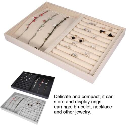 New Jewelry Display Tray Bracelet Ring Earring Necklace Holder Storage Plate Case