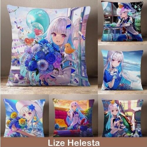 Game YouTube VTuber Lize Helesta Cartoon Peach Skin Dakimakura Plush Stuffed Throw Pillow Bed Sofa Cushion Cosplay