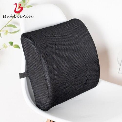 Bubble Kiss Car Back Support Lumbar Pillow for Seat Support Waist Cushion Back Massager Waist Cushion for Car Chair Home Office