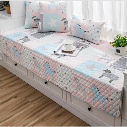 Simple Modern Printing Balcony Mat Children Crawling Game Mat Non-slip Moisture-proof Cotton Childrens Room Rug Bedside Carpet