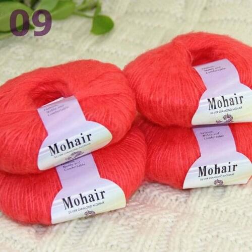 Sale New 4BallsX25g Luxury Soft Mohair Warm Wrap Shawl Hand Knit Crochet Yarn 291-09-4 Rose