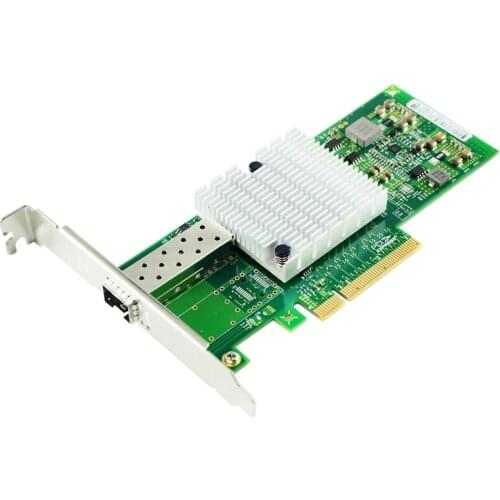 10Gb PCI-E NIC Network Card 82599EN Chipset for Intel X520-DA1 Converged Network Adapter(NIC) Single SFP + Port, PCI Express