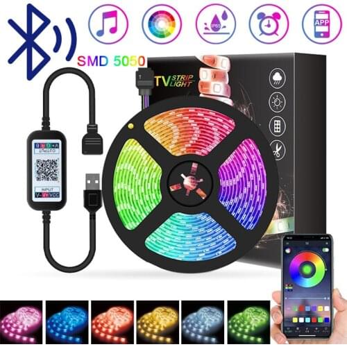 Led Light Strip RGB Bluetooth USB Power Smd 5050 1/2/3/4/5M 5V Waterproof For Room Decoration Neon Diode Tape Flexible Ribbon