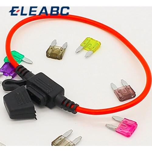 1pcs waterproof auto inline Mini In-Line Fuse Holder + 1pcs Fuse Inserts