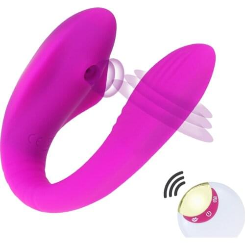 10 Speed Vibrating Oral Sex Suction Clitoris Stimulator Female Masturbation Sex Toys Lush Vaginal Sucking Vibrator U Shape