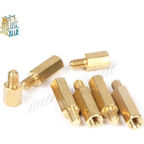 20-50Pcs M2*L+3mm Hex head Brass Spacing Screws Threaded Pillar PCB Computer PC Motherboard StandOff Spacer