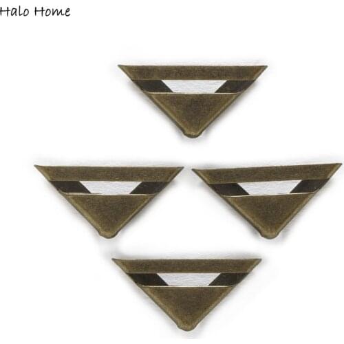 50 Piece Antique Bronze Plated Hollow Book Scrapbooking Metal Corner Protectors Albums Folders Box Bags 24x17mm(7/8"x 5/8")