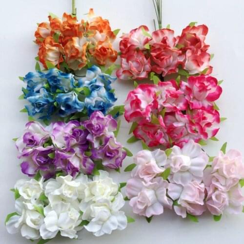WedFavor 72pcs 3cm Artificial Silk Rose Bouquet Scrapbooking Craft Flowers For DIY Hair Wreath Wedding Floral Decoration