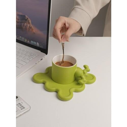 Arabic Creative Coffee Cup Set Porcelain Funny Eco Friendly Fine Bone Coffee Cup Reusable Mate Taza Ceramica Drinkware BY50BD