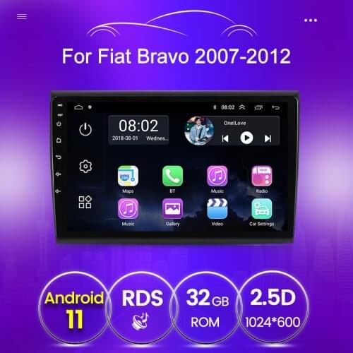 Car DVD multimedia player For Fiat Bravo 2007 2008 2009 2010 2011 2012 GPS audio Navigation Rear camera DVR stereo head unit