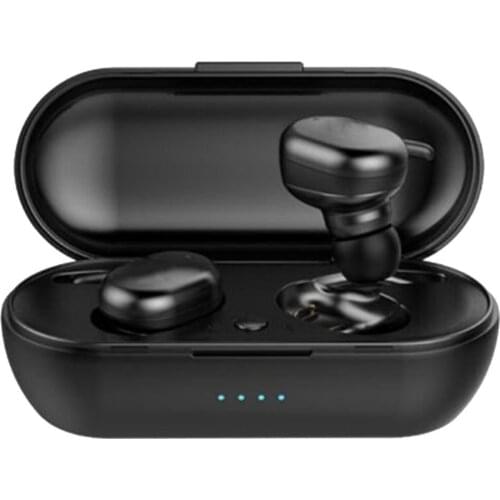 Talking Stereo Wireless Headset Battery Display Voice Control Sports Headset With Charging Compartment