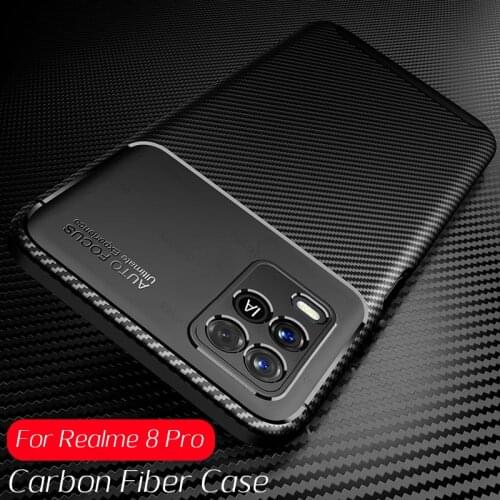 Case for realme 8 Pro cover Carbon Fiber TPU Shockproof Case For oppo realme 8 pro 8pro realme8 pro Soft Silicone Cover Coque