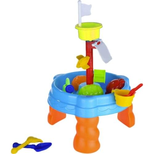 Children Beach Table Sand Play Toys Set Baby Sand Dredging Toy Beach Sand Toy Set Summer Outdoor Beach Seaside Shovel Tools Toy
