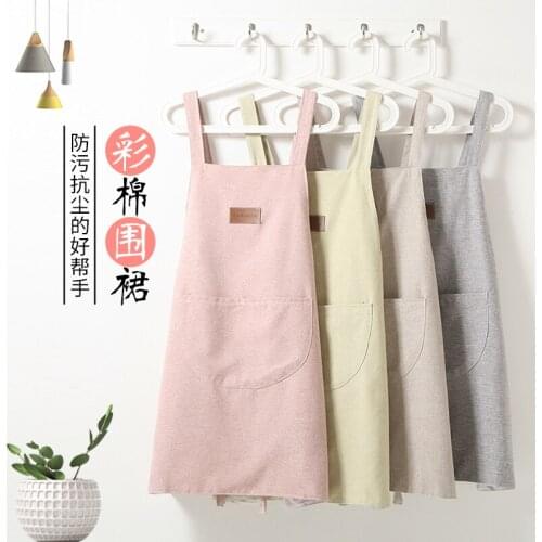 Apron home kitchen waterproof flower shop nail art housework cooking work men and women simple custom apron sleeve waist