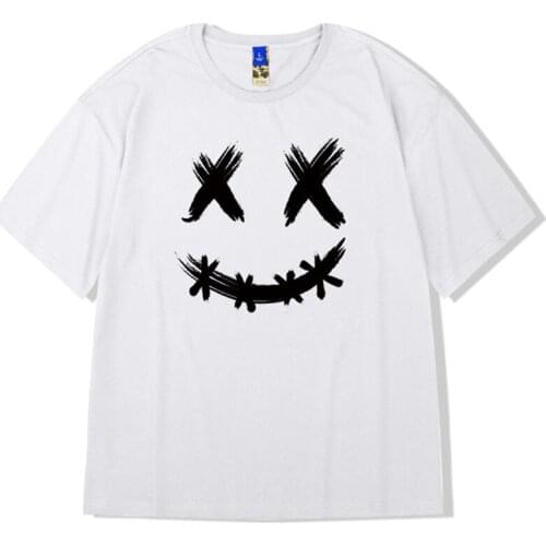 2021 New Fashion T Shirt Hip Hop Men Summer Short Sleeve Loose T-Shirt Cotton Casual Oversized Basic Smiley Tops Tees Soft 8XL