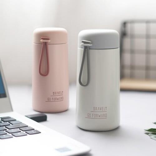 Korean Fashion Hipster Mini Insulated 304 Stainless Steel Vacuum Flask Bottle Ins Artistic Water Cup Simple 270ML
