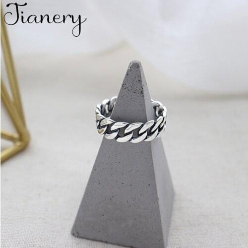 Personality Gothic Vintage Hollow Chains Rings For Women Bridal Wedding Engagement Punk Resizable Antique Rings Rock Jewelry