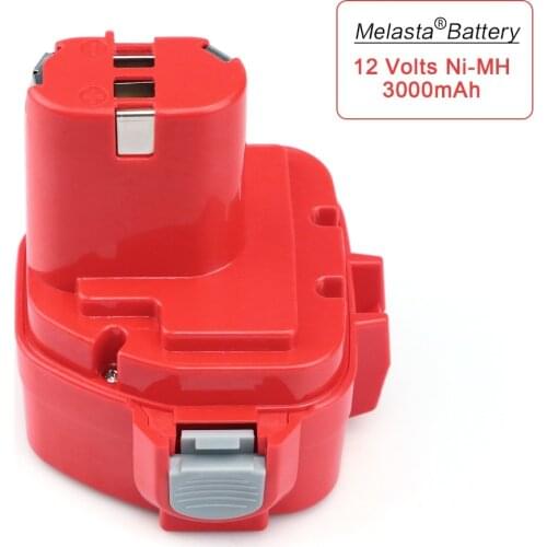 Melasta 12v 3000mAh NIMH Replacement Battery for Makita 1220 PA12 1222 1233S 1233SA 1233SB 1235 1235A 1235B 192598-2 Power Tools