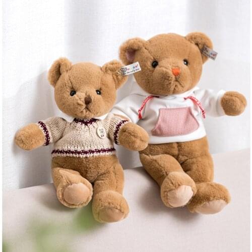 Cute new Teddy Bear Plush Toys with Sweater Soft Stuffed Animals Plush Toys Bear Plush Dolls For children birthday gift present